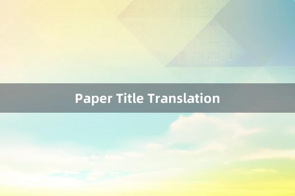 Paper Title Translation